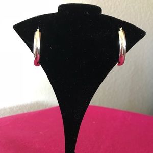 Sterling Silver Oval Hoop Earrings